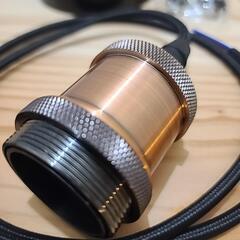 ビンテージ 銅色ソケット 約1メートルケーブル付きの画像