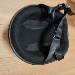 半帽　ヘルメット　バイク　黒　フリーサイズの画像