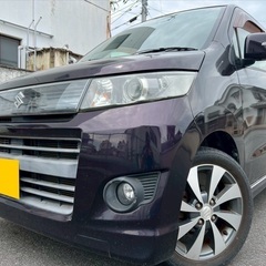 低走行7万キロ♪月々9千円〜分割払い可‼️ 車検2年付き！【名義変更代込み】☆スズキ ワゴンRスティングレー☆Bluetoothナビ付き☆走行中DVD見れます☆ETC付き☆プッシュスタート☆ドライブレコーダー付きのフル装備☆純正アルミ☆そのまま乗って帰れます！の画像