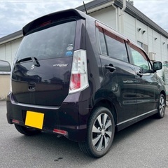 低走行7万キロ♪月々9千円〜分割払い可‼️ 車検2年付き！【名義変更代込み】☆スズキ ワゴンRスティングレー☆Bluetoothナビ付き☆走行中DVD見れます☆ETC付き☆プッシュスタート☆ドライブレコーダー付きのフル装備☆純正アルミ☆そのまま乗って帰れます！の画像