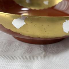 【未使用良品】和風食器 金縁付き大皿（塗装剥がれあり）の画像