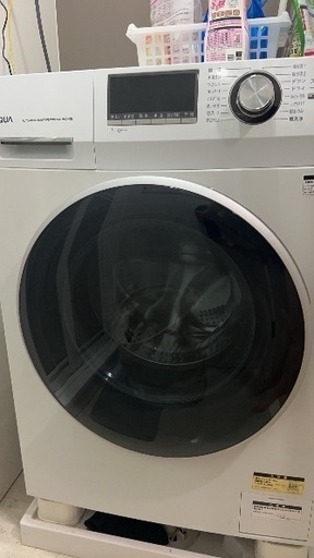 アクア　AQW-F8N-W　8Kg　ドラム式洗濯機