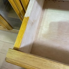 値下げ　藤家具 ガラス棚の画像