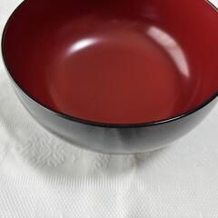 【美品未使用・箱付き】黒×赤 汁椀 大サイズ 1客 和モダンの画像