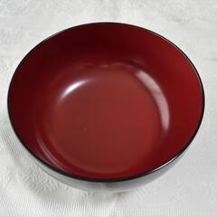 【美品未使用・箱付き】黒×赤 汁椀 大サイズ 1客 和モダン