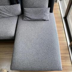 ★北九州、福岡市周辺配送可  ニトリ　ポーション　カウチソファ  3人掛け  ファブリック  💳自社配送時🌟代引き可💳※現金、クレジット、スマホ決済対応※   【配達は要決済前問い合わせ】の画像