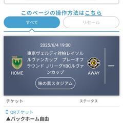 東京ヴェルディ対柏レイソル　ルヴァンカップ　6月4日19:00 ...