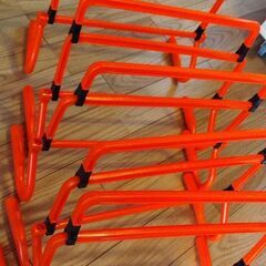 トレーニング用 ハードル 5個セット  4段階調節可能 レッドの画像