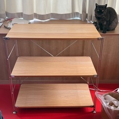 無印良品 ステンレスユニットシェルフ・オーク材棚セット・ワイド・...