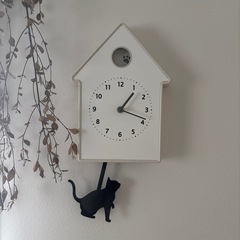 ニトリ　猫時計