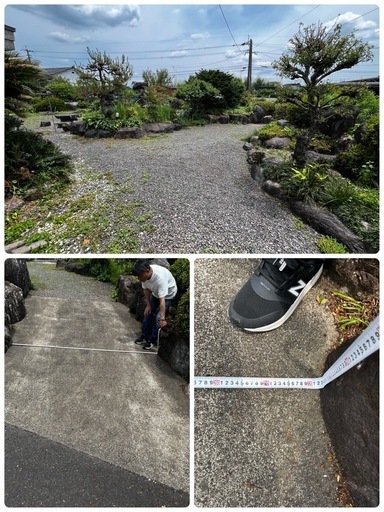 庭石　テーブル　椅子　日本庭園　ガーデニング