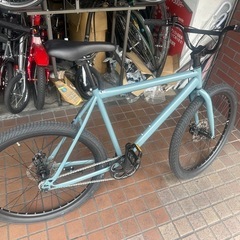 ★美品★26インチ　BMX風　シングルギア　前後ディスクブレーキ　カントリーブルーの画像