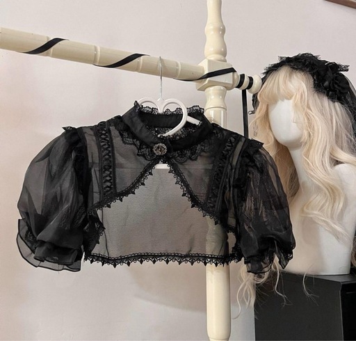 【新品】ゴスロリ・ロリータドレス 黒とピンク  羽織り付き