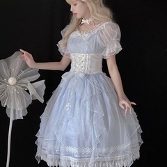 【新品】ゴスロリ・水色 ロリータドレス