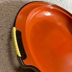 丸型 すき焼き 野菜置きに…！漆器  の画像