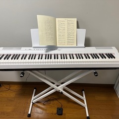 【非純正スタンド付き】ヤマハ 電子ピアノ P125 WH ホワイ...
