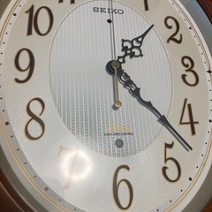 SEIKO　電波掛け時計　アナログ　電波クロック　ブラウン 平成レトロ　ヴィンテージの画像