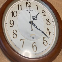 SEIKO　電波掛け時計　アナログ　電波クロック　ブラウン 平成...