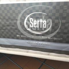 Serta サータ ダブルベッド スプリングマットレス フレーム付の画像