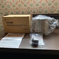 日本製ステンレスマルチポット　キャンプ　未使用品の画像