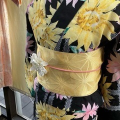 浴衣帯セット　コサージュ帯締め　未使用品　下駄はオマケの画像