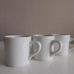 マグカップ3つ ホテルマグL 白い食器 陶器