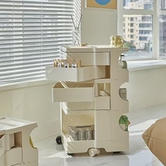 訳あり新品品未使用★ボビーワゴン★ベージュ★大容量　キャビネット