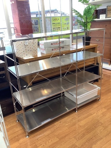 【トレファク中央林間店】 ユニットシェルフ ステンレス