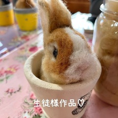カフェで羊毛フェルト教室♪羊毛フェルトでリアル犬猫ちゃん作ってみませんか。の画像
