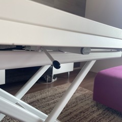 昇降式　机　ダイニングテーブルの画像