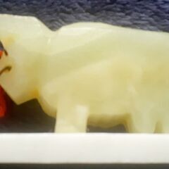 🐄石で作られた牛 昭和レトロ 鉱物 彫刻 一点物