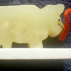 🐄石で作られた牛 昭和レトロ 鉱物 彫刻 一点物の画像