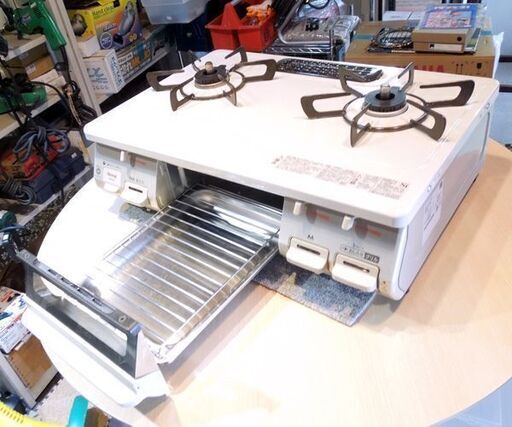 リンナイ LPガス ガステーブル 左強火 幅59cm KG67BEL 2022年製 水無し片面焼きグリル プロパンガス 札幌市東区 新道東店