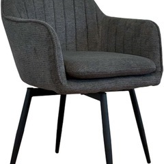 ダイニングチェア6個　新品未使用　回転椅子　ダークグレー　ファブリック