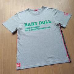 サイドラインＴシャツ　グレー　L　ベビードールBABYDOLLベビドの画像