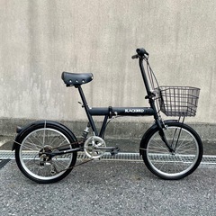 【お譲り先決定】訳あり特価20インチ6段変速折りたたみ自転車ブラック
