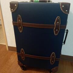 レトロ調キャリーケース　濃紺