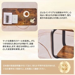 新品☆ローテーブル 幅80×奥行40×高さ42.5cm リビングテーブル 机 ちゃぶ台リコンパクト ヴィンテージ 一人暮らしの画像