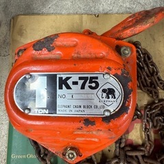 ★ELEPHANT ★K-75 チェーンブロック ★1トン 日本製★の画像