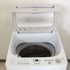 JT10882【SHARP/シャープ 7.0㎏洗濯機】美品 2022年製 ES-SH7J-N 家電 洗濯 穴なし槽の画像