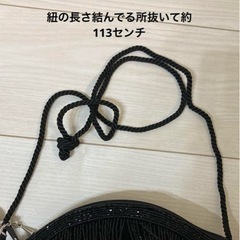 パーティ用　バッグ　黒　ビーズ飾りの画像