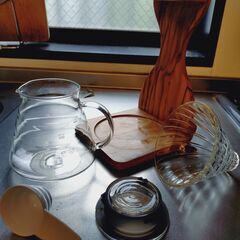 HARIO V60オリーブウッドスタンドセット　VSS-1206-OVの画像