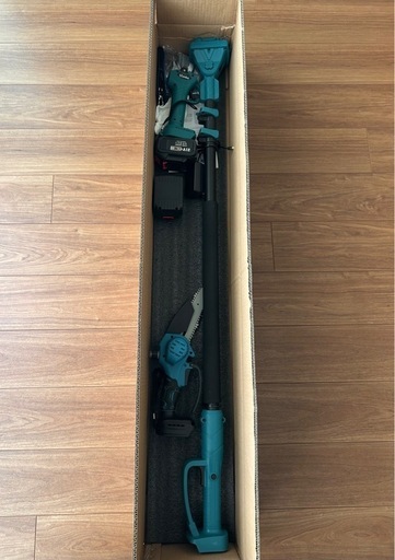 新品☆ 高枝切り電動チェーンソー 高枝セット 一台4役 高枝切りバサミ 着脱式伸縮延長ポール 最長2.5m 充電式 ハンディー
