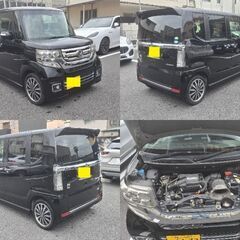 本土物!! ターボです最速‼ 車検満タン!! 諸費用0円! 平成28年式 N-BOXカスタムターボ GターボLパッケージ! サビ無し修復無し! 最上級グレード!  絶好調! 両側パワスラ バックカメラ クルコン 衝突軽減ブレーキ 諸費用無し! 本島、石垣送料無料!!の画像
