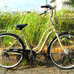中古自転車 Maruishi ママチャリ 自転車 6段変速 26...