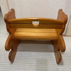 木製子供チェアー　クマがらの画像