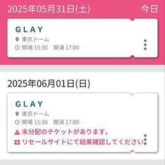 6.1東京ドームGLAYライブチケットの画像