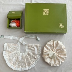 昭和レトロ 犬張子印 お宮参り 女の子 小物セット 襟掛け 帽子...