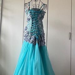 カラードレス　コンテストドレス　水色の画像