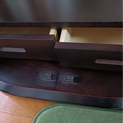 上ケ嶋木工　アンティーク調　飾棚　キャビネットの画像